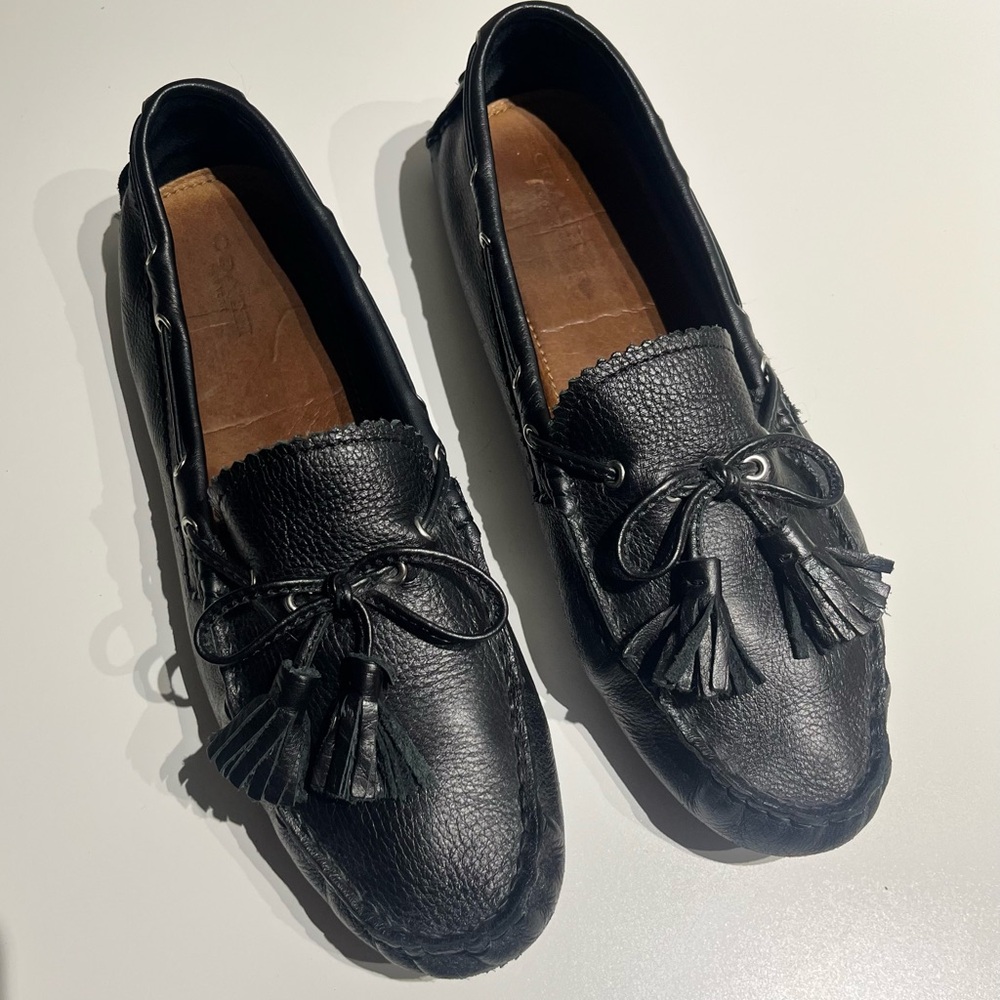 Coach Nadia Black Shoes Moccasins Loafers 10 Women’s Leather